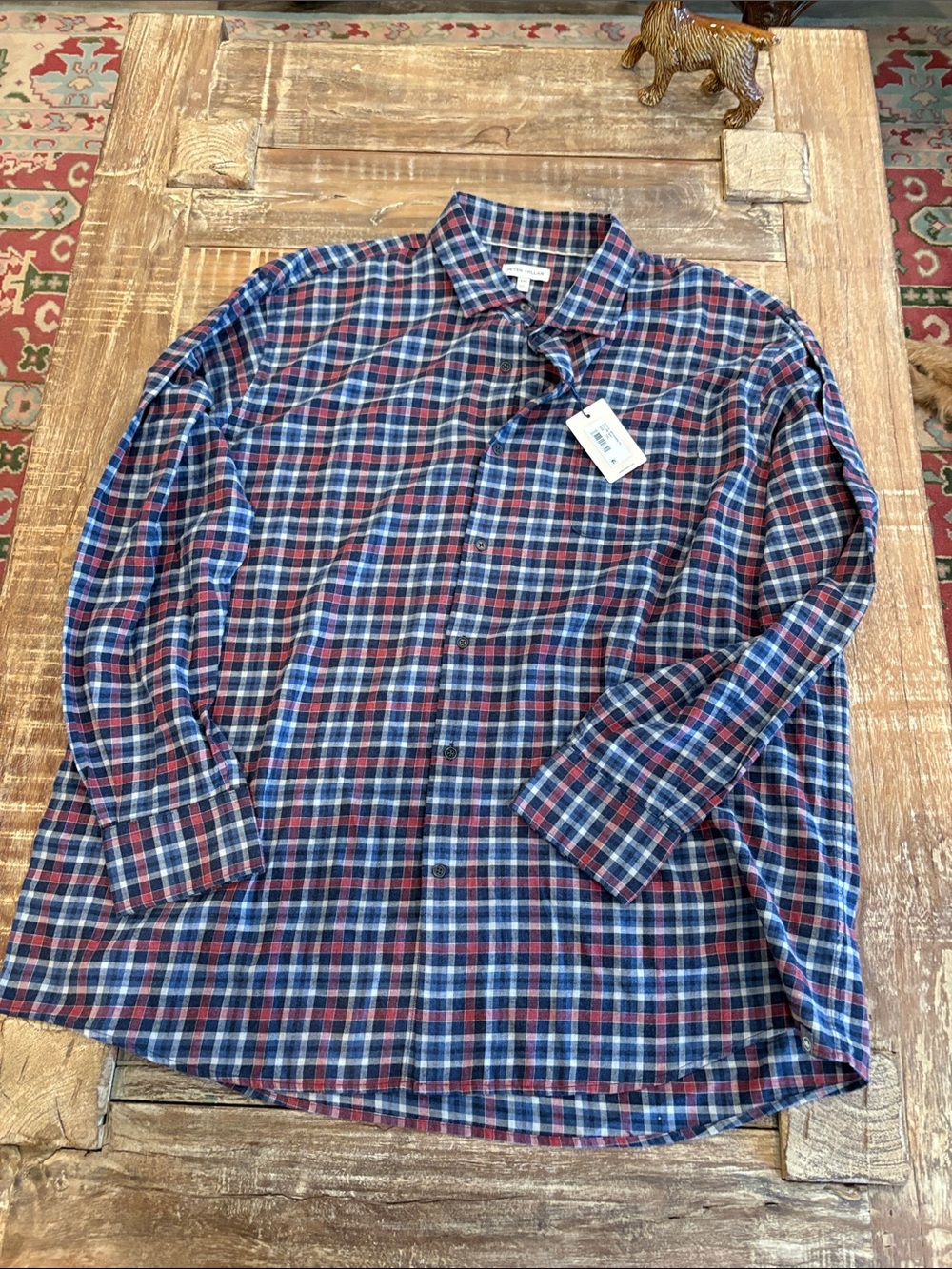 NEW NWT Peter Millar Gander Cotton Long Sleeve Men’s Shirt XXL